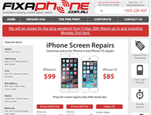 Tablet Screenshot of fixaphone.com.au